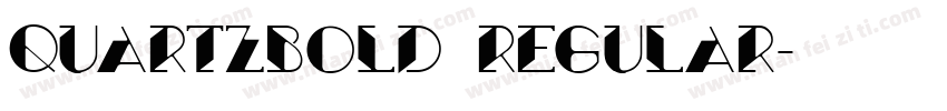 QuartzBolD Regular字体转换